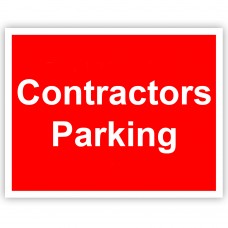 Contractors Parking Correx Sign